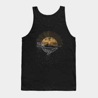 Whale in sea of stars with Sun Tank Top